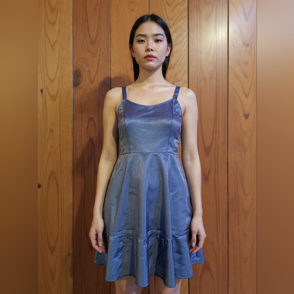 J. Crew Shimmering Blue Mini Dress